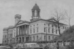 black and white photo of courthouse